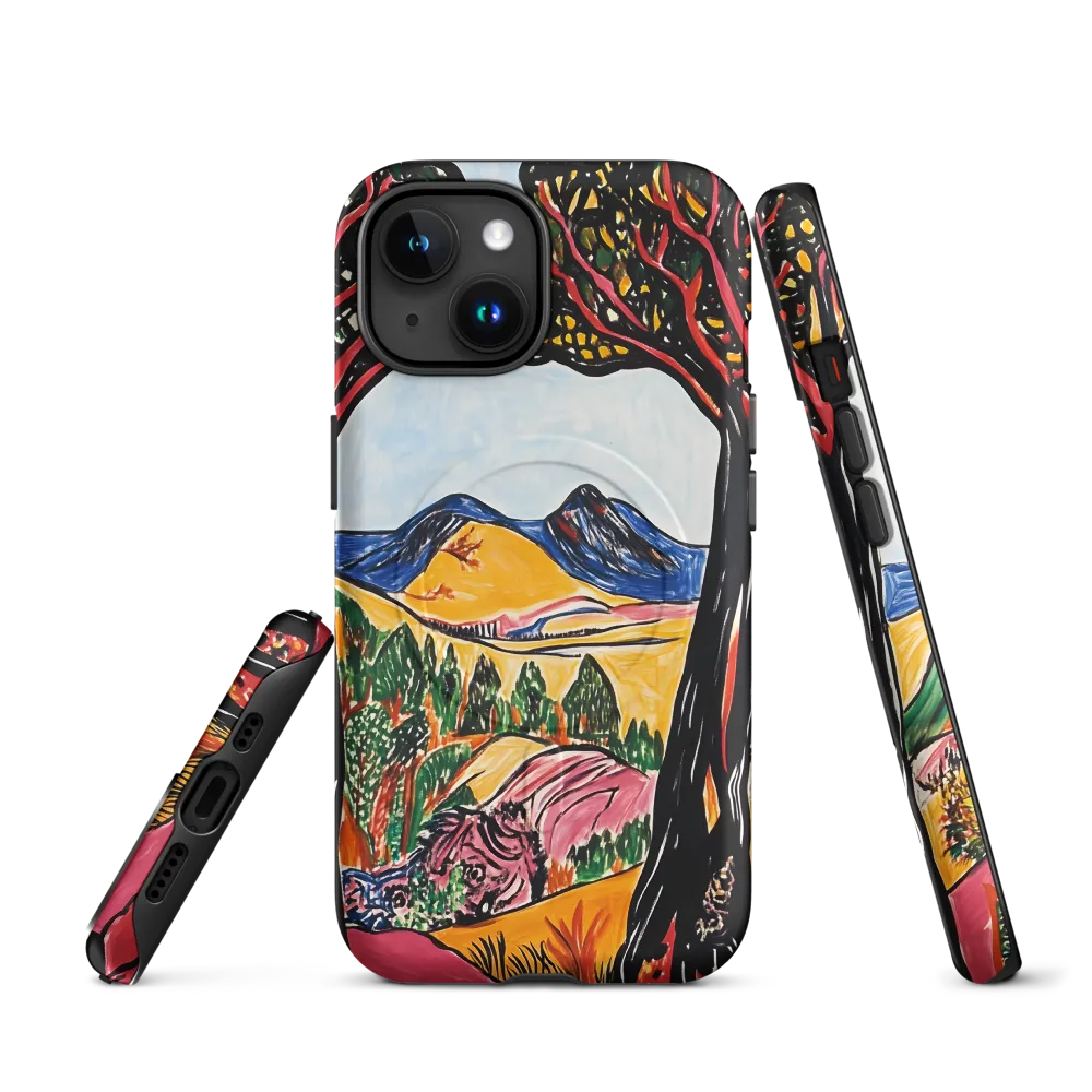 Vibrant Nature's Embrace | Phone Case |  15 | MagSafe® Tough Case | Matte