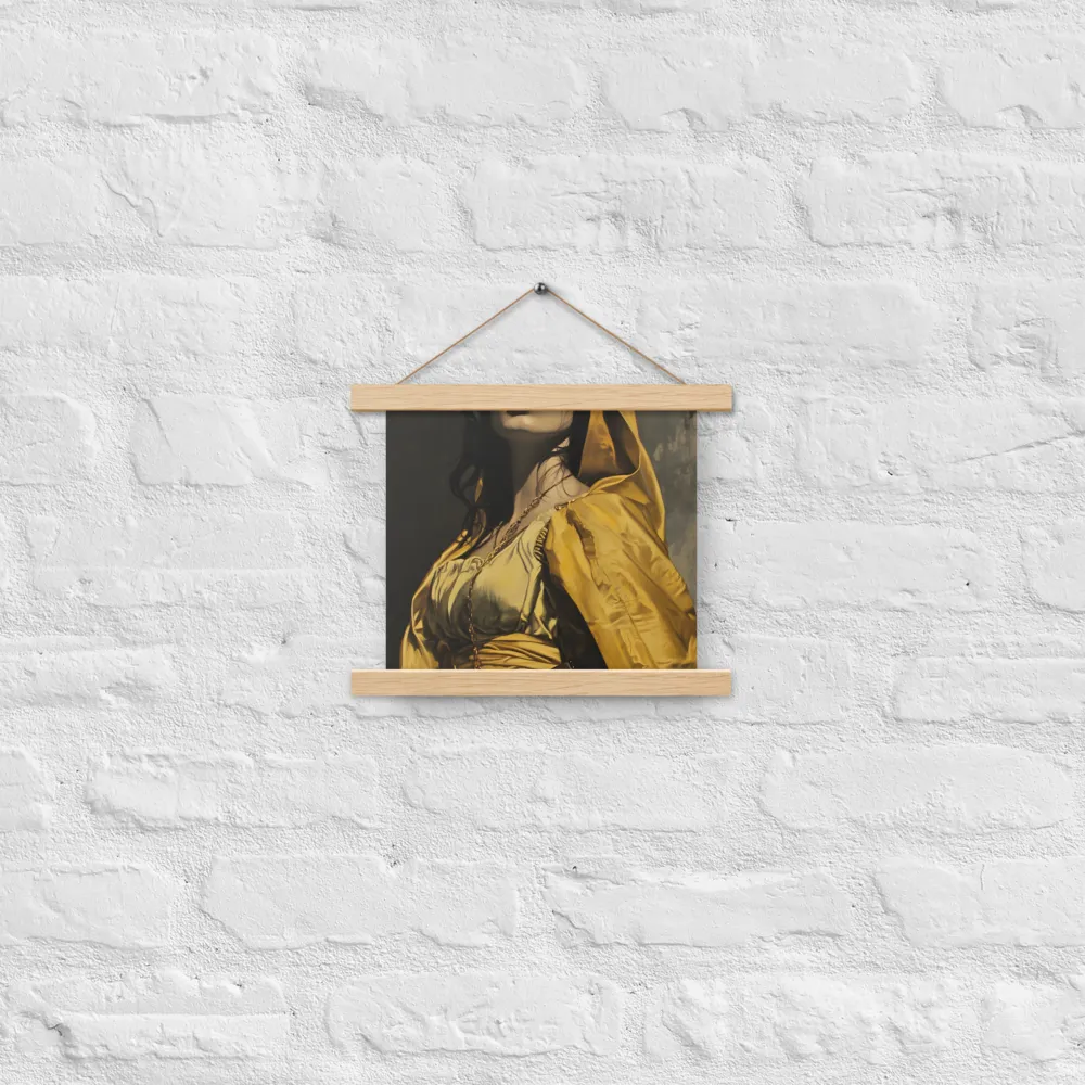 Veiled Confidence | Poster With Oak Wood Hanger | 10″×10″