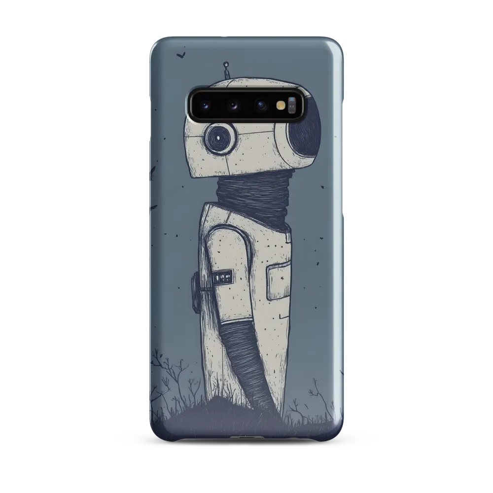 Contemplative Robot in a Barren Landscape | Phone Case |  S10 Plus | Snap Case | Glossy