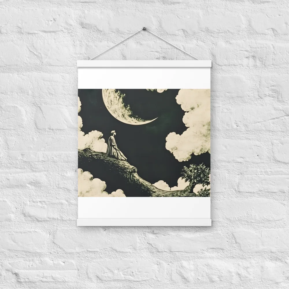 Whispers of the Moon | Poster With White Wood Hanger | 16″×20″