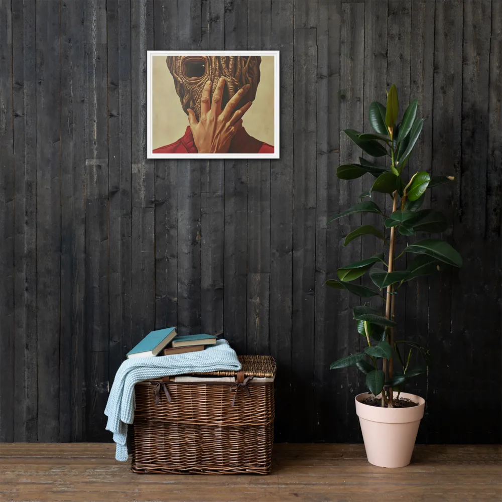 The Mask of Roots | Canvas with White Frame | 16″×20″