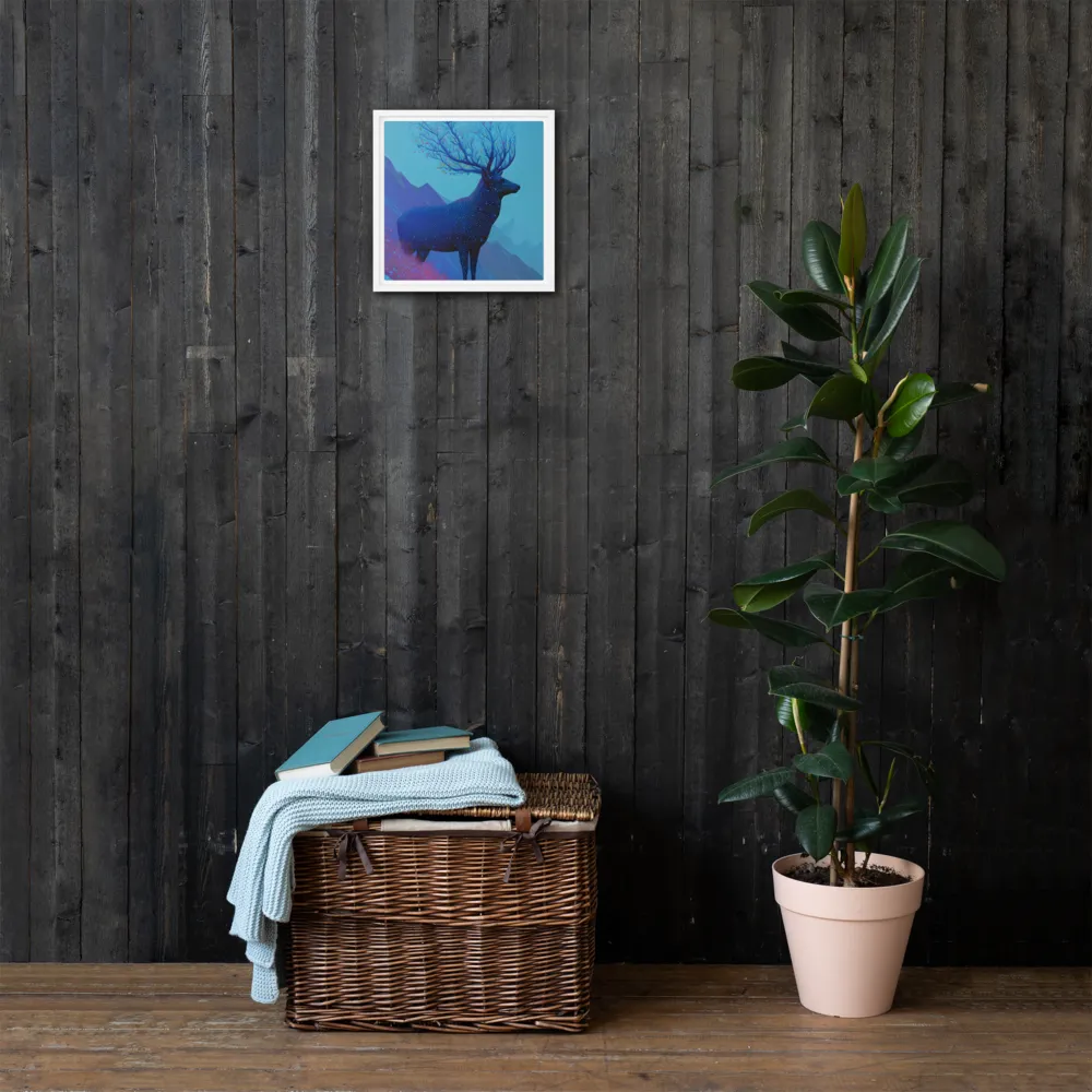 Ethereal Harmony | Canvas with White Frame | 12″×12″