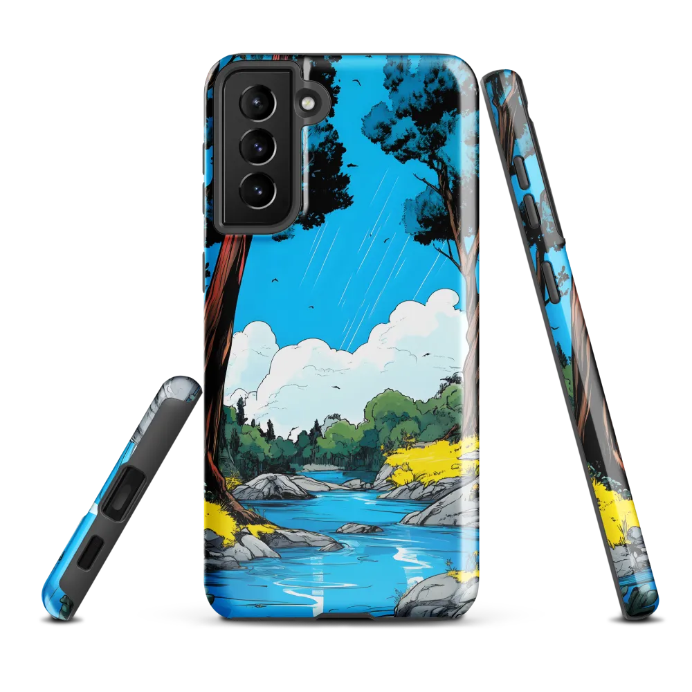 Tranquil River in a Comic Landscape