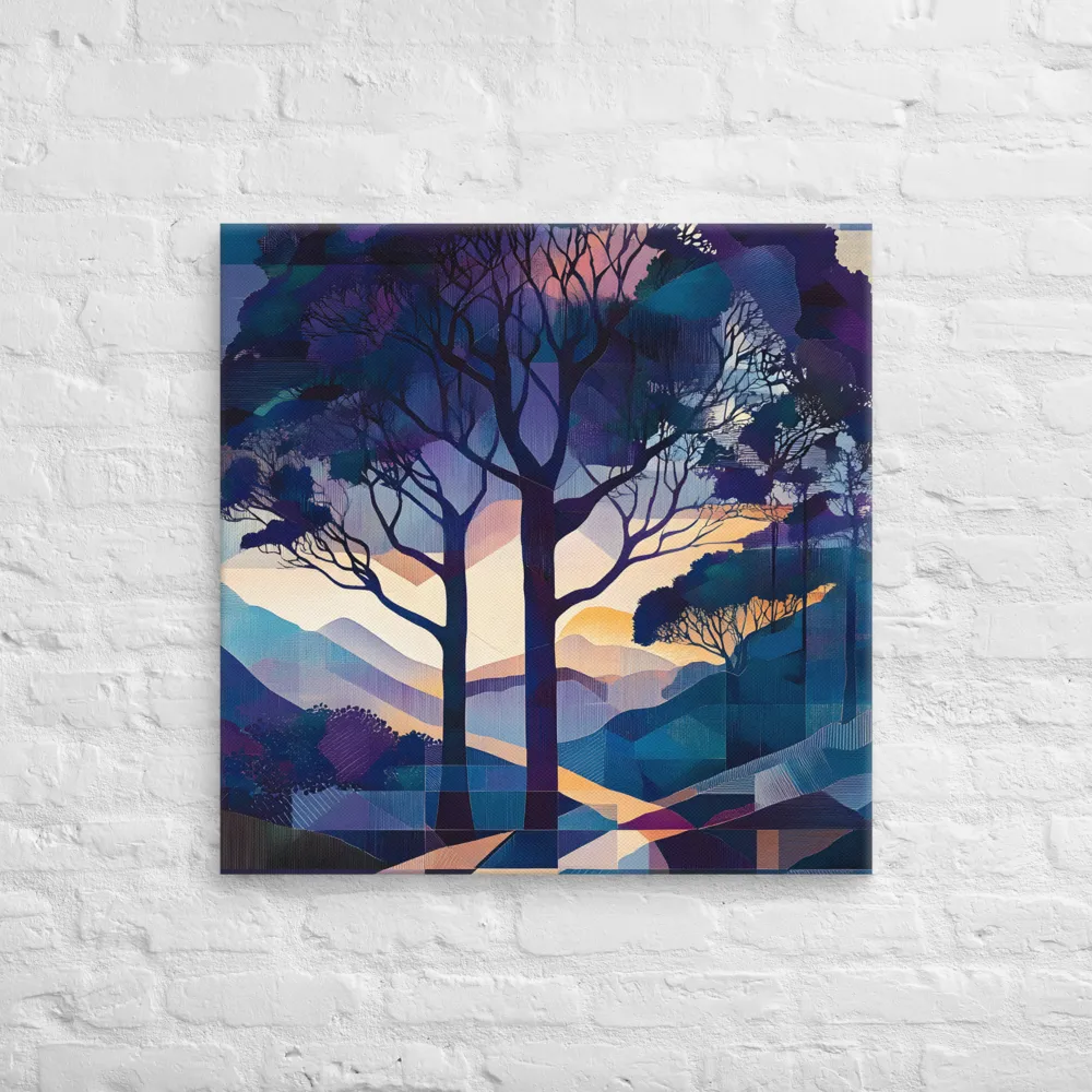 Tranquil Geometry: A Journey Through Color | Canvas | 28″×28″