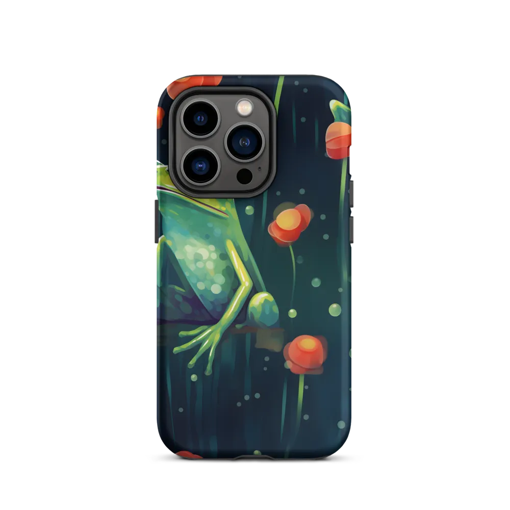 Playful Frogs in a Lush Pond