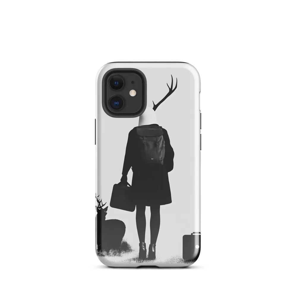 Antlered Reflections | Phone Case |  12 mini | Tough Case | Glossy