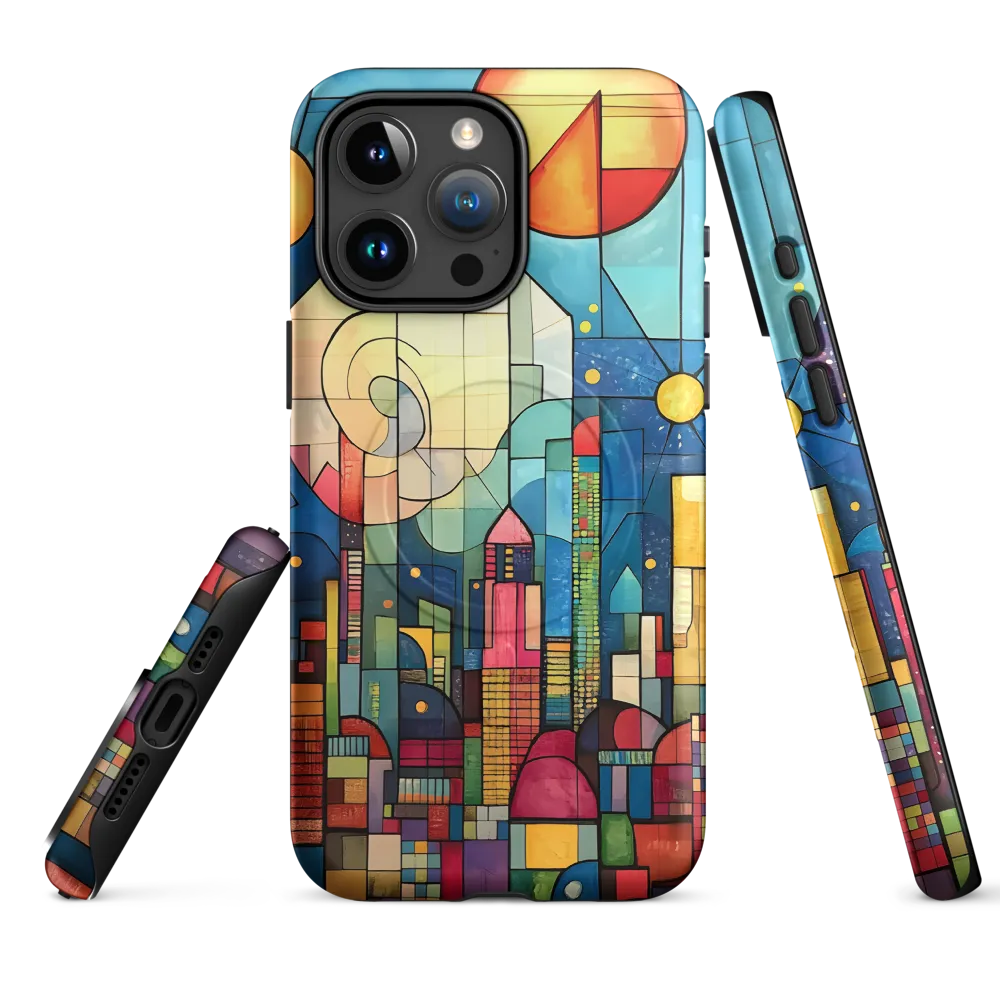 Geometric Harmony: A Vibrant Cityscape