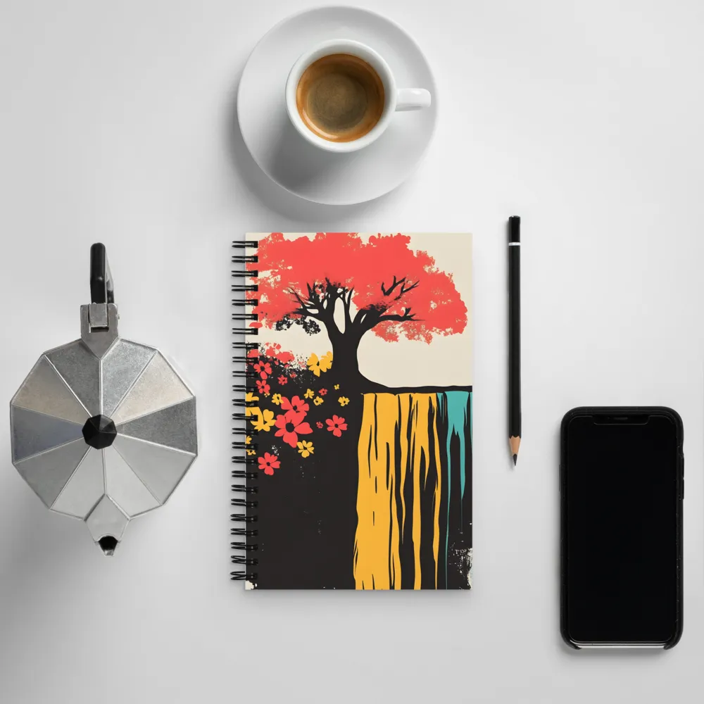 Serene Cascade of Colors | Spiral Notebook