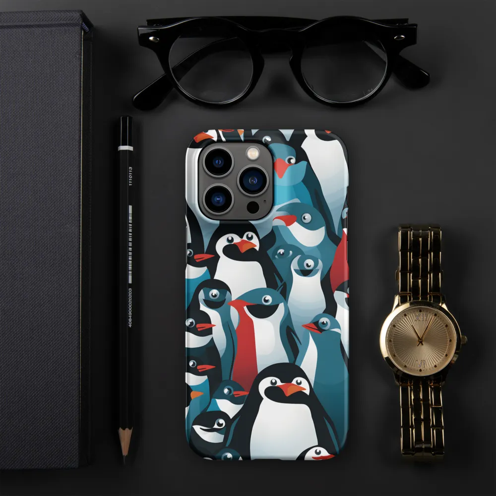 Penguin Parade | Phone Case |  14 Pro Max | Snap Case | Matte