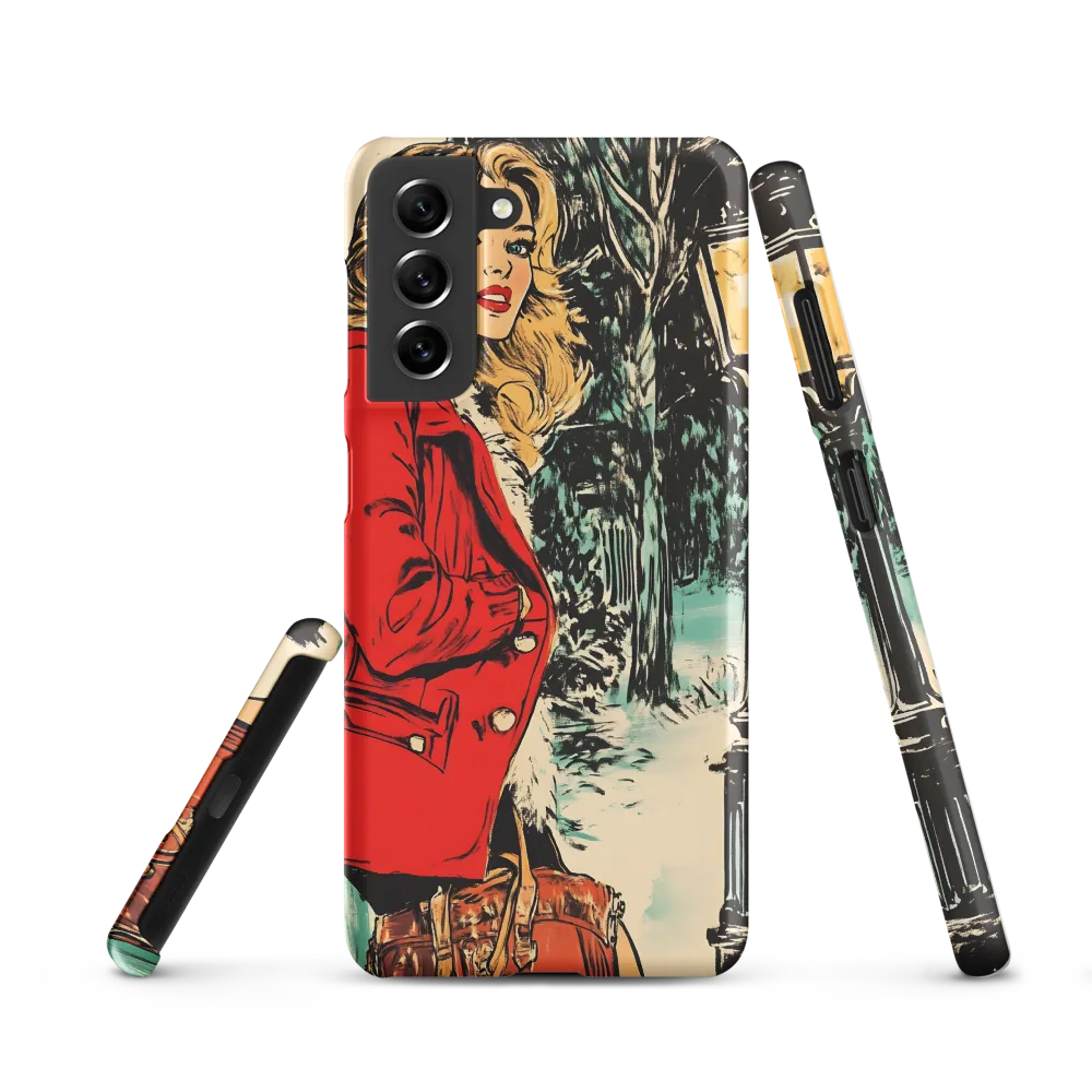 Winter Glamour in Red | Phone Case |  S21 | Snap Case | Matte