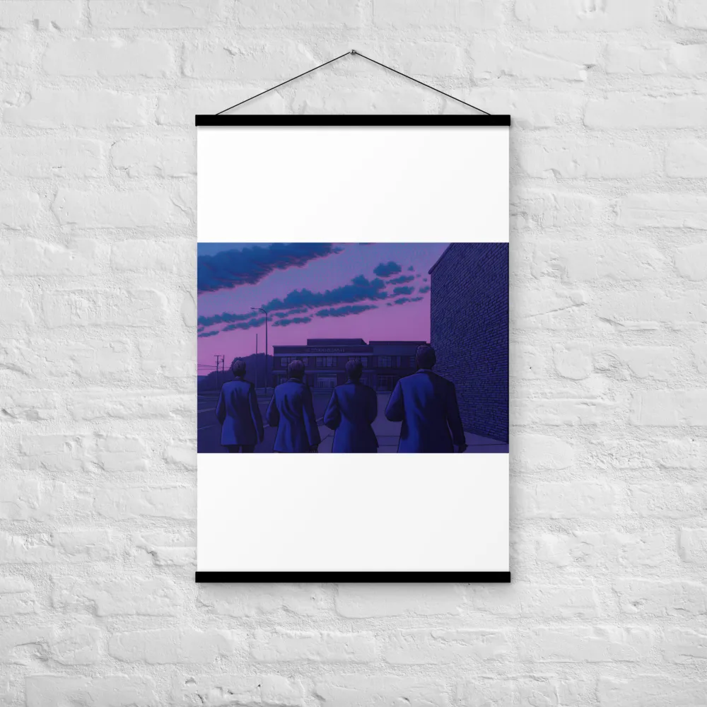 The Twilight Stroll | Poster With Black Wood Hanger | 24″×36″