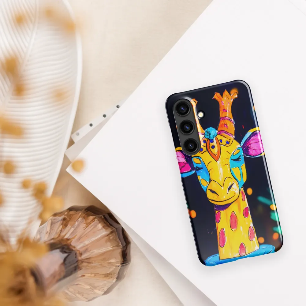 Whimsical Giraffe in Vibrant Colors