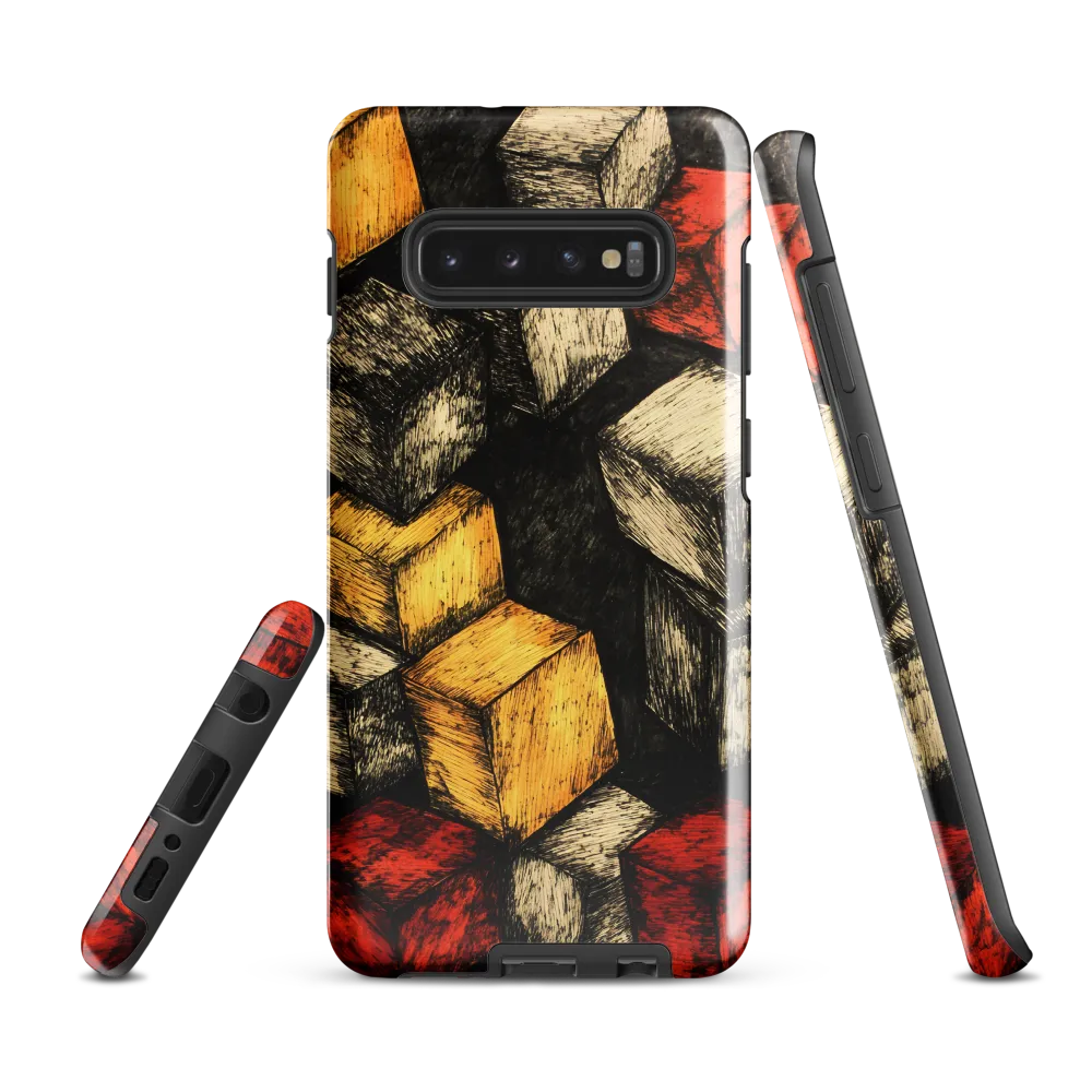 Dynamic Cubes: An Exploration in Color and Form | Phone Case |  S10 Plus | Tough Case | Glossy