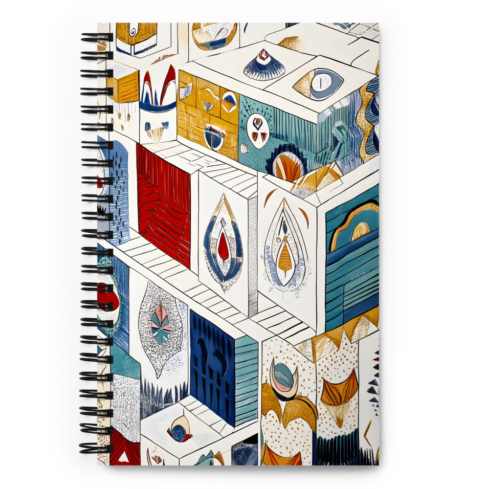 Symphony of Geometric Harmony | Spiral Notebook