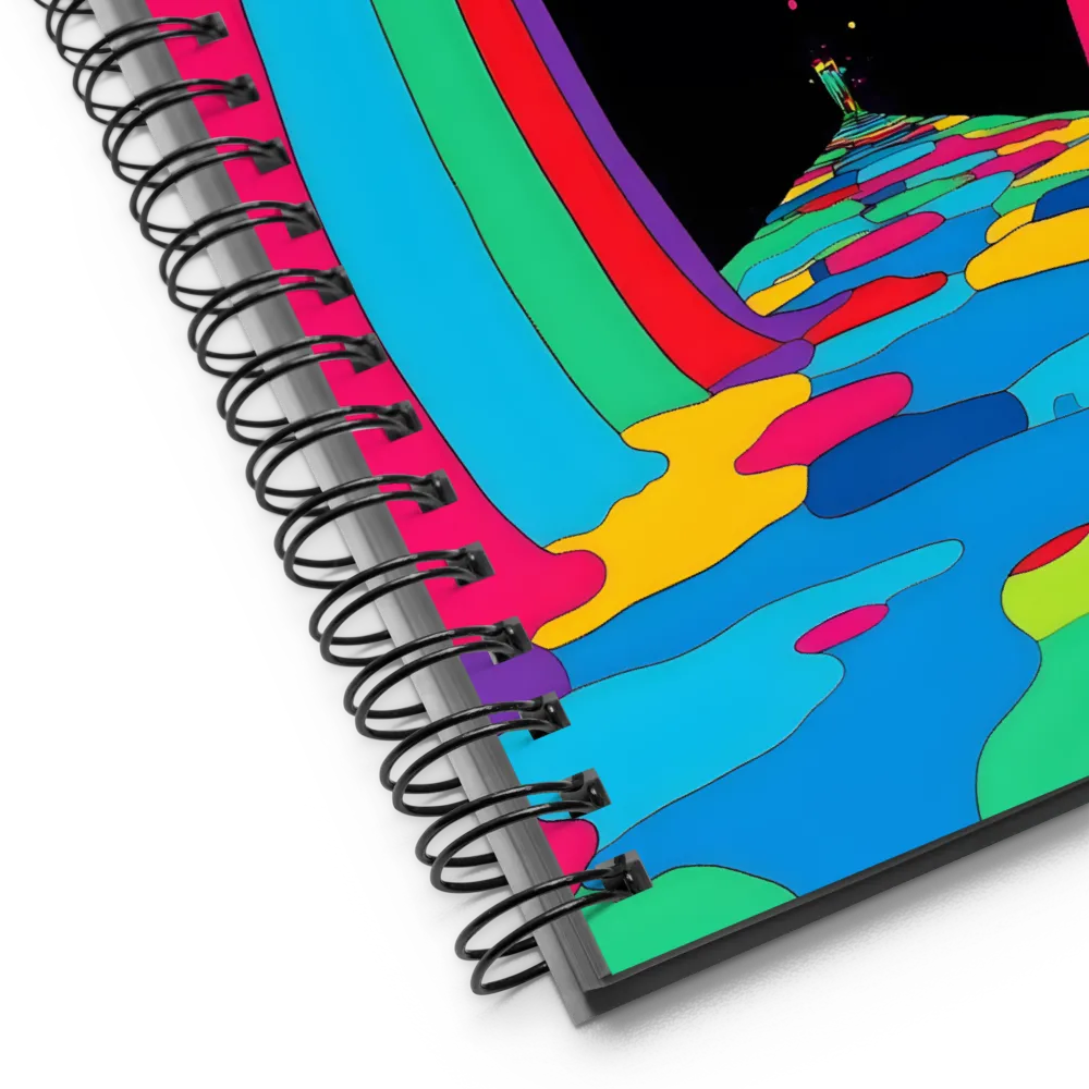 Journey Through a Psychedelic Landscape | Spiral Notebook