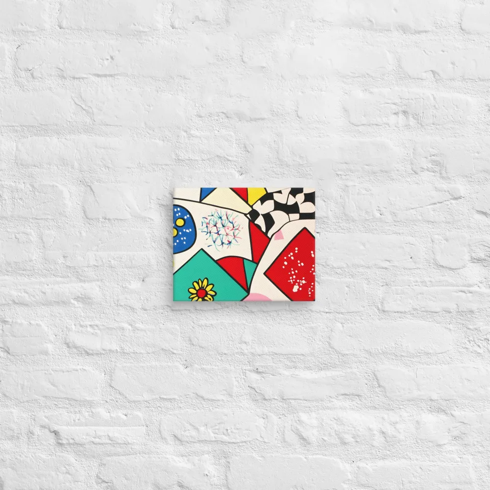 Joyful Geometry: A Playful Dance of Shapes and Colors | Canvas | 8″×10″