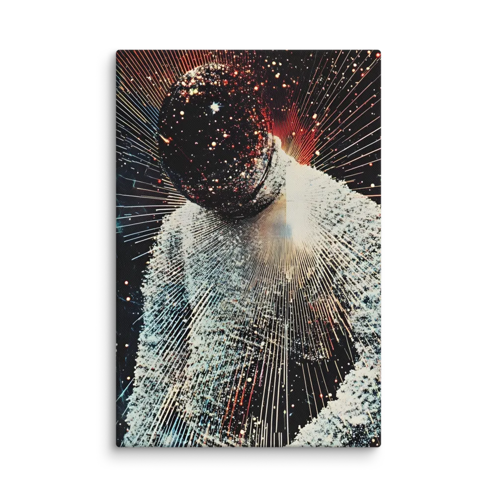 Ethereal Astronaut: A Journey Through the Cosmos | Canvas | 8″×12″