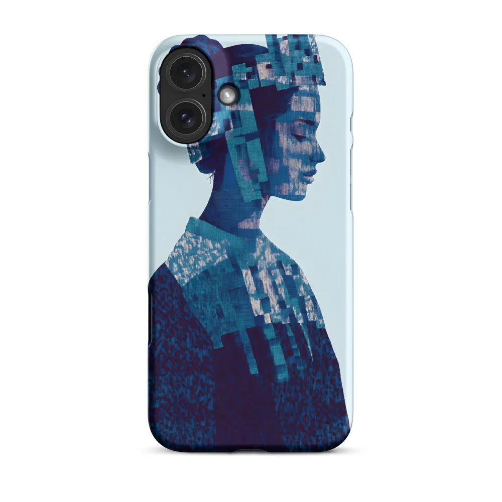 Digital Portrait in Abstract Blue
