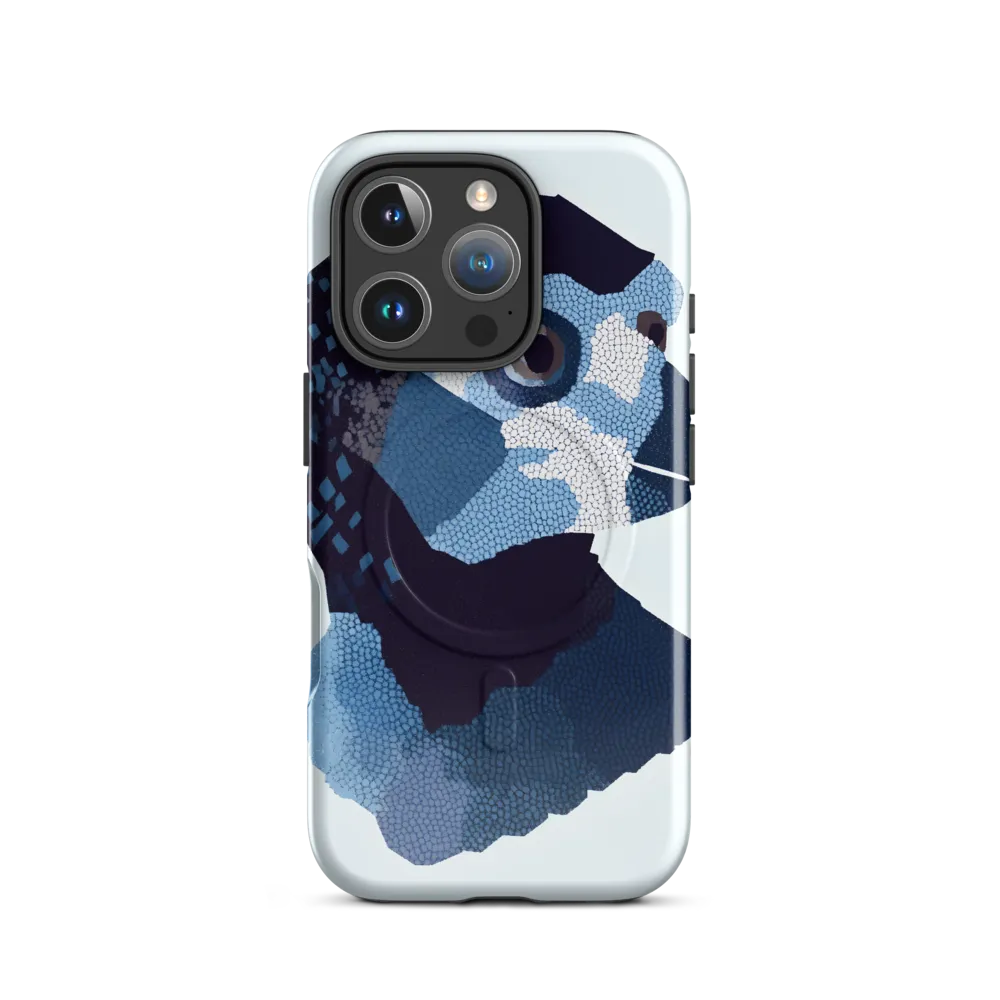 Abstract Avian Portrait in Blue