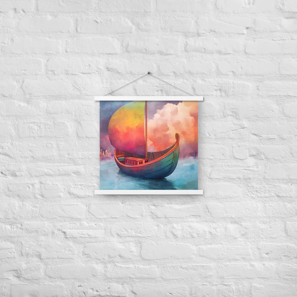 Dream Voyager | Poster With White Wood Hanger | 18″×18″