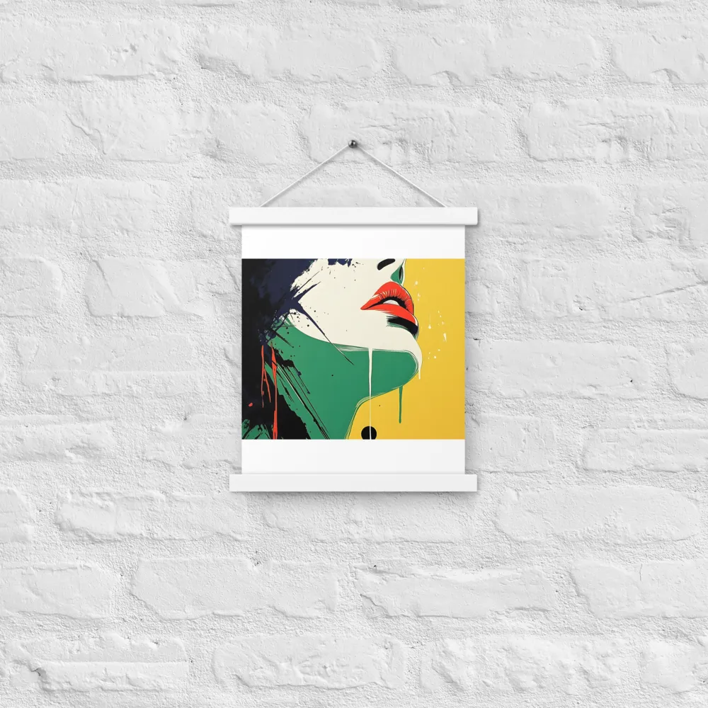 Bold Reflections: A Pop Art Portrait | Poster With White Wood Hanger | 11″×14″