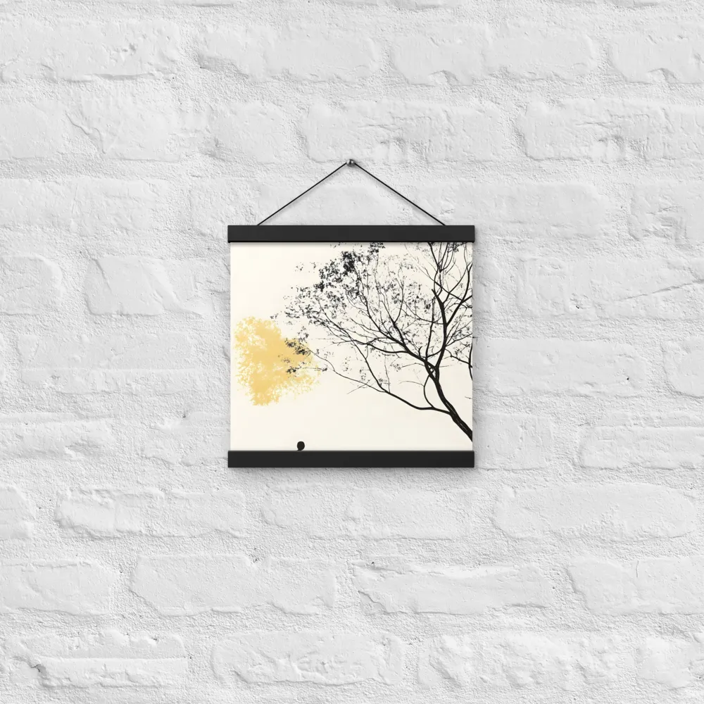 Whispers of Solitude | Poster With Black Wood Hanger | 12″×12″