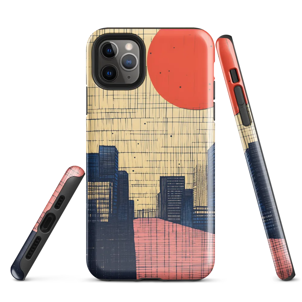 Urban Echoes: A Minimalist Cityscape | Phone Case |  11 Pro Max | Tough Case | Glossy