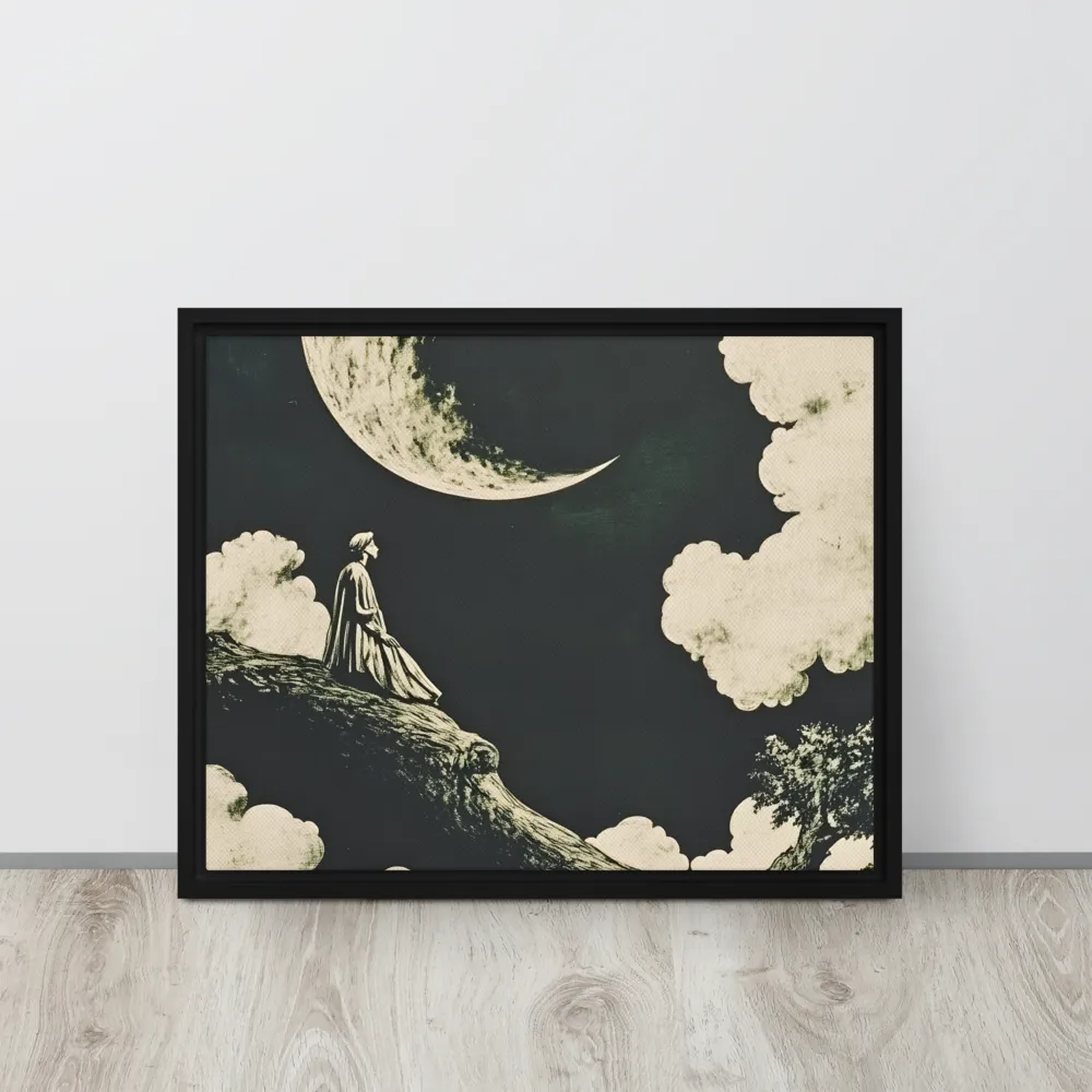 Whispers of the Moon | Canvas with Black Frame | 16″×20″