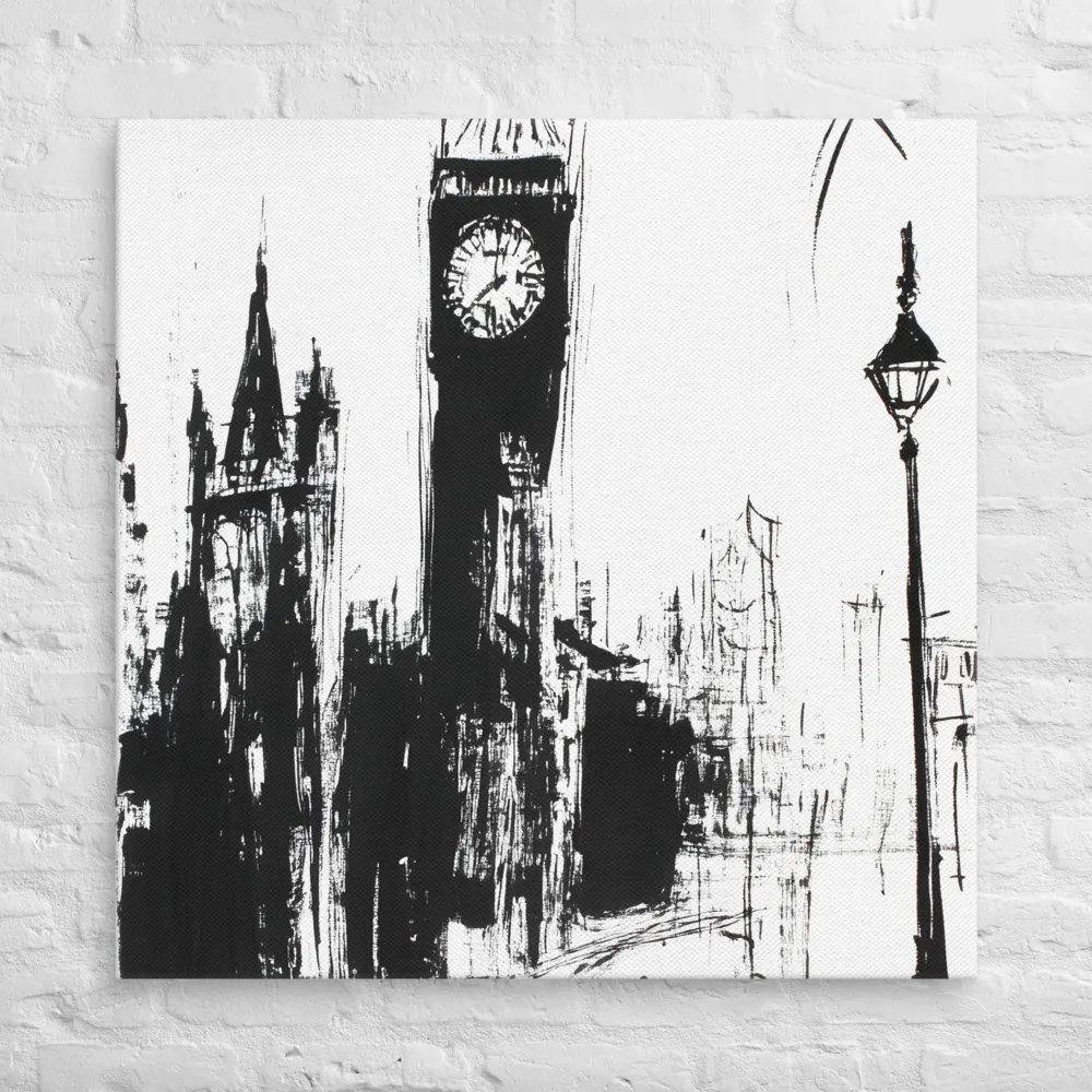 Clock Tower in Motion | Canvas | 37″×37″