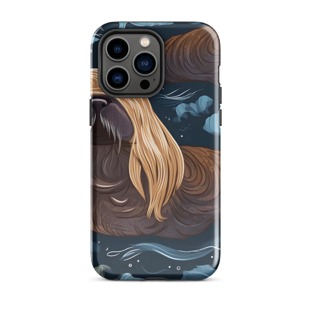 Whimsical Walruses in Deep Blue