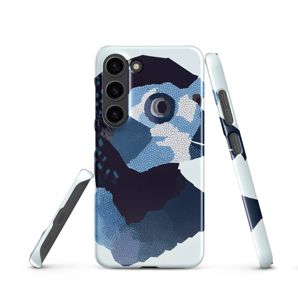 Abstract Avian Portrait in Blue