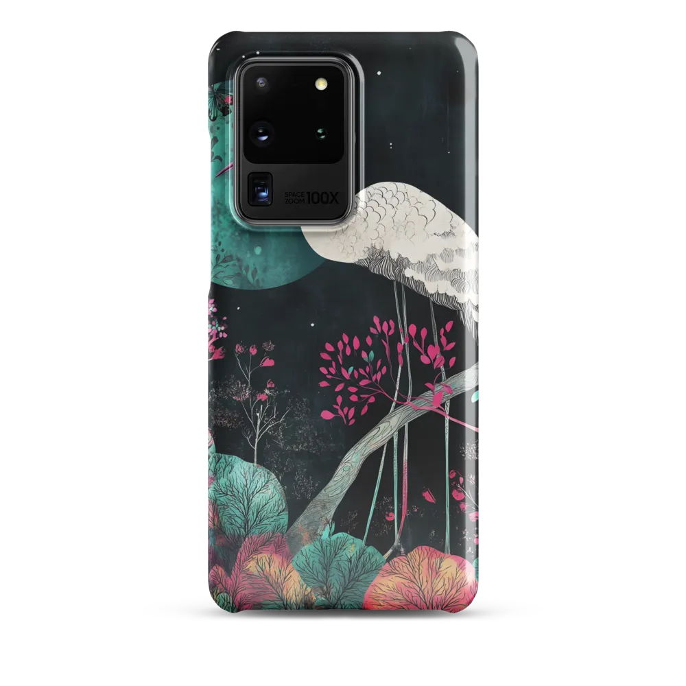 Ethereal Presence: Heron in a Floral Dreamscape