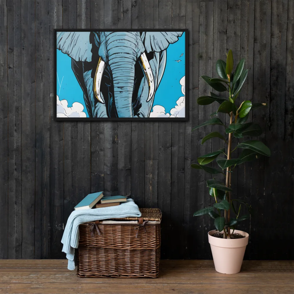 Majestic Presence: The Elephant | Canvas with Black Frame | 24″×36″