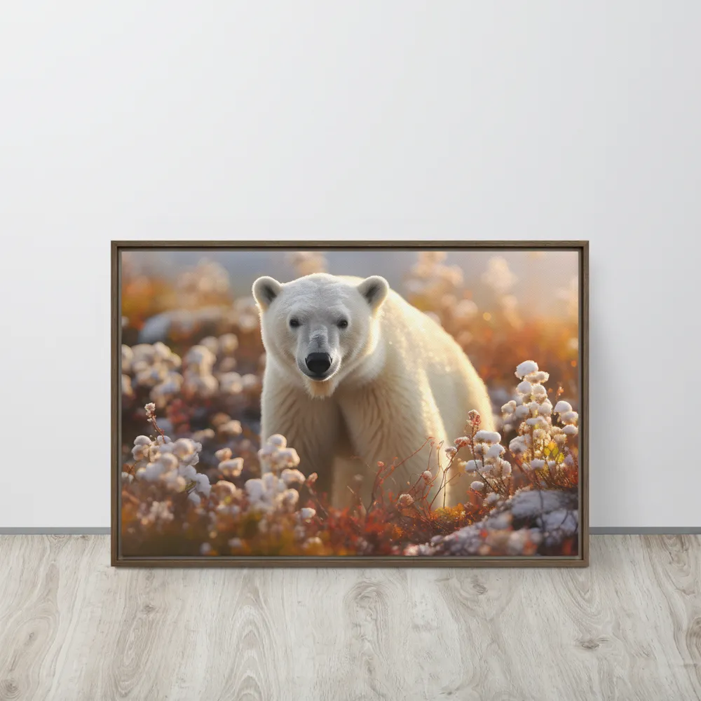 Harmony in the Frozen Wilderness | Canvas with Brown Frame | 20″×30″