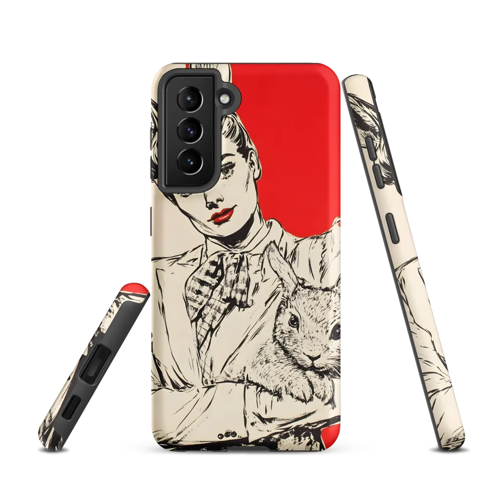 Whimsical Elegance: The Rabbit Lady | Phone Case |  S21 | Tough Case | Matte