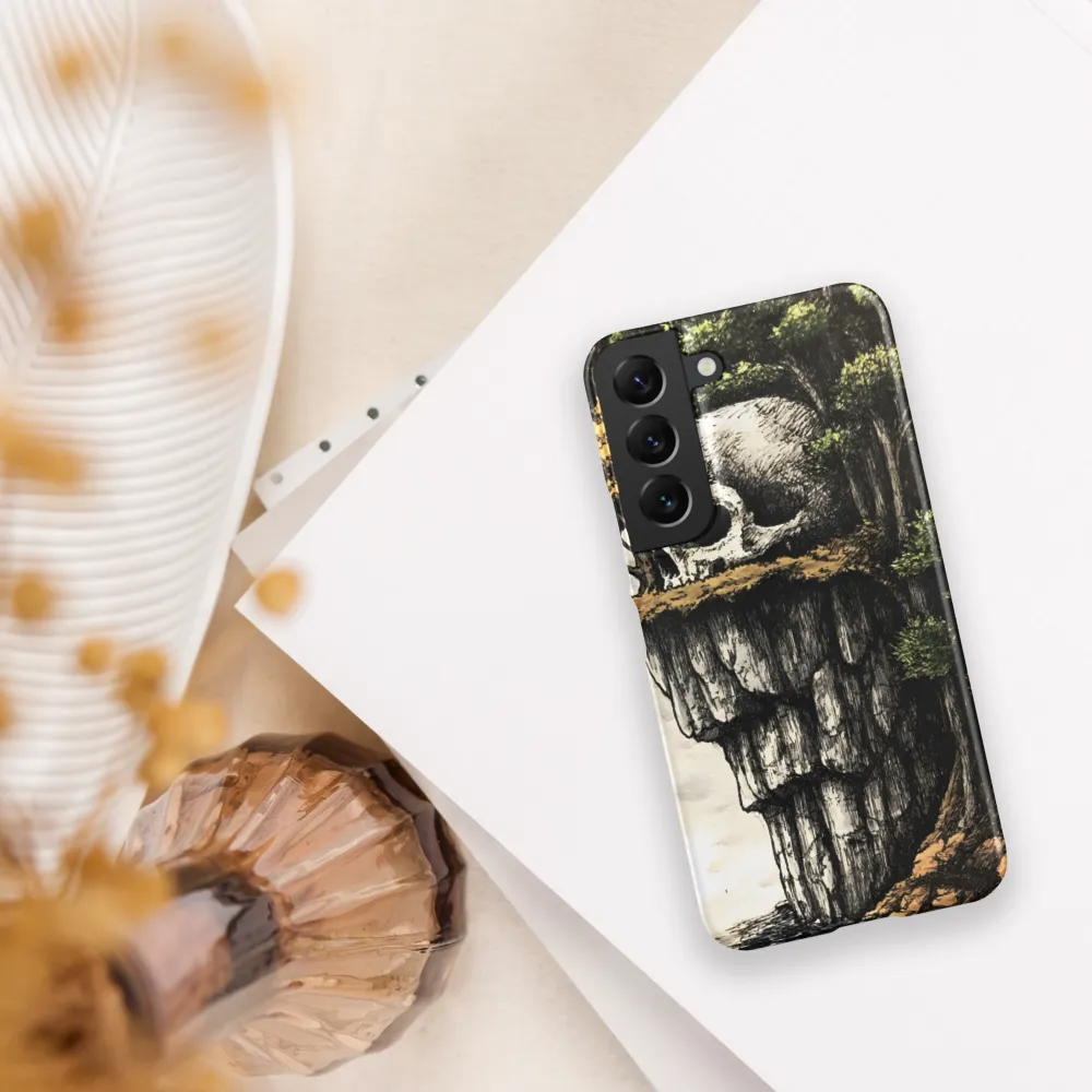 The Whispering Skull: A Surreal Encounter with Nature | Phone Case |  S22 | Snap Case | Matte