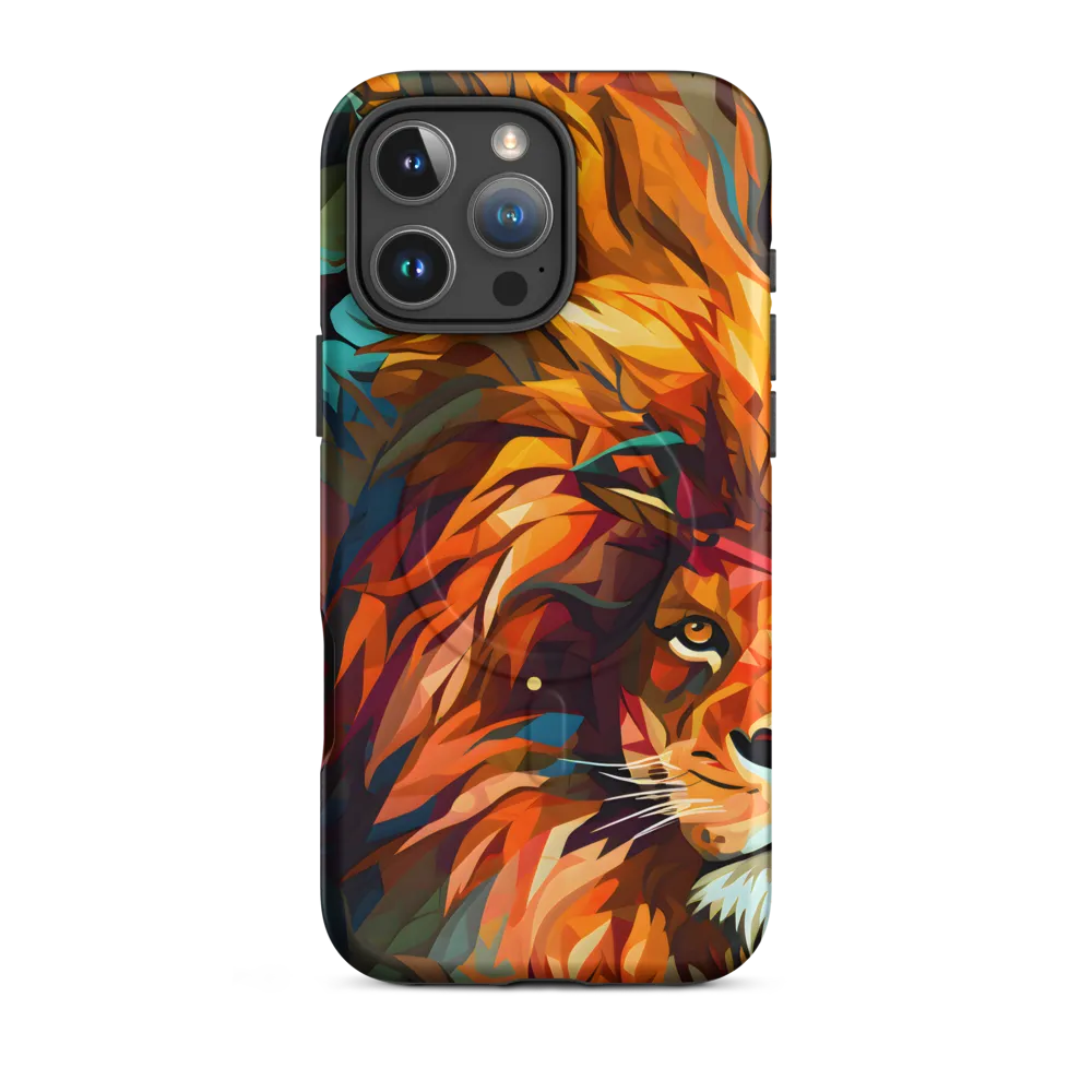 Majestic Gaze: The Polygonal Lion
