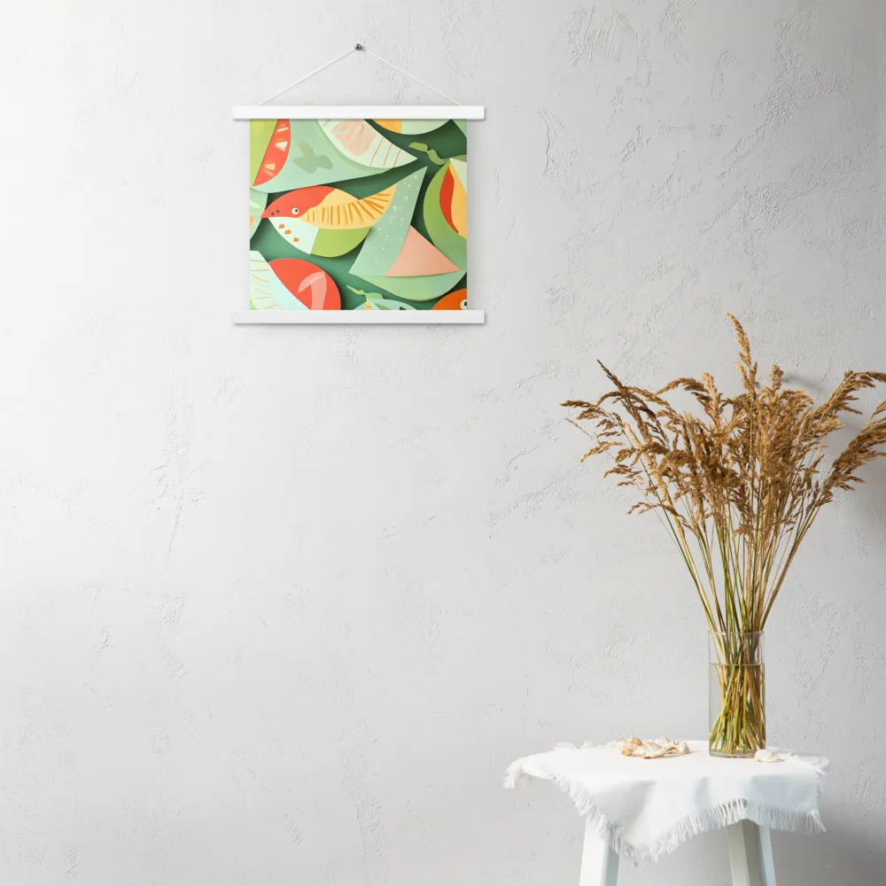 Nature's Palette | Poster With White Wood Hanger | 14″×14″