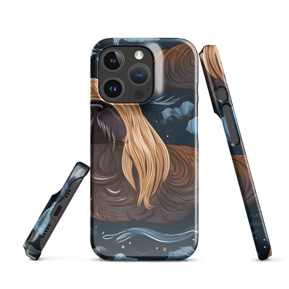 Whimsical Walruses in Deep Blue