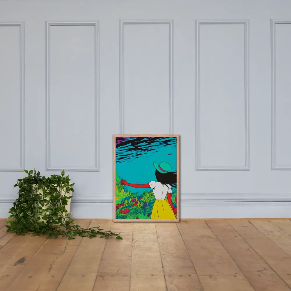 Whimsical Encounter | Poster with Red oak Frame | 18″×24″