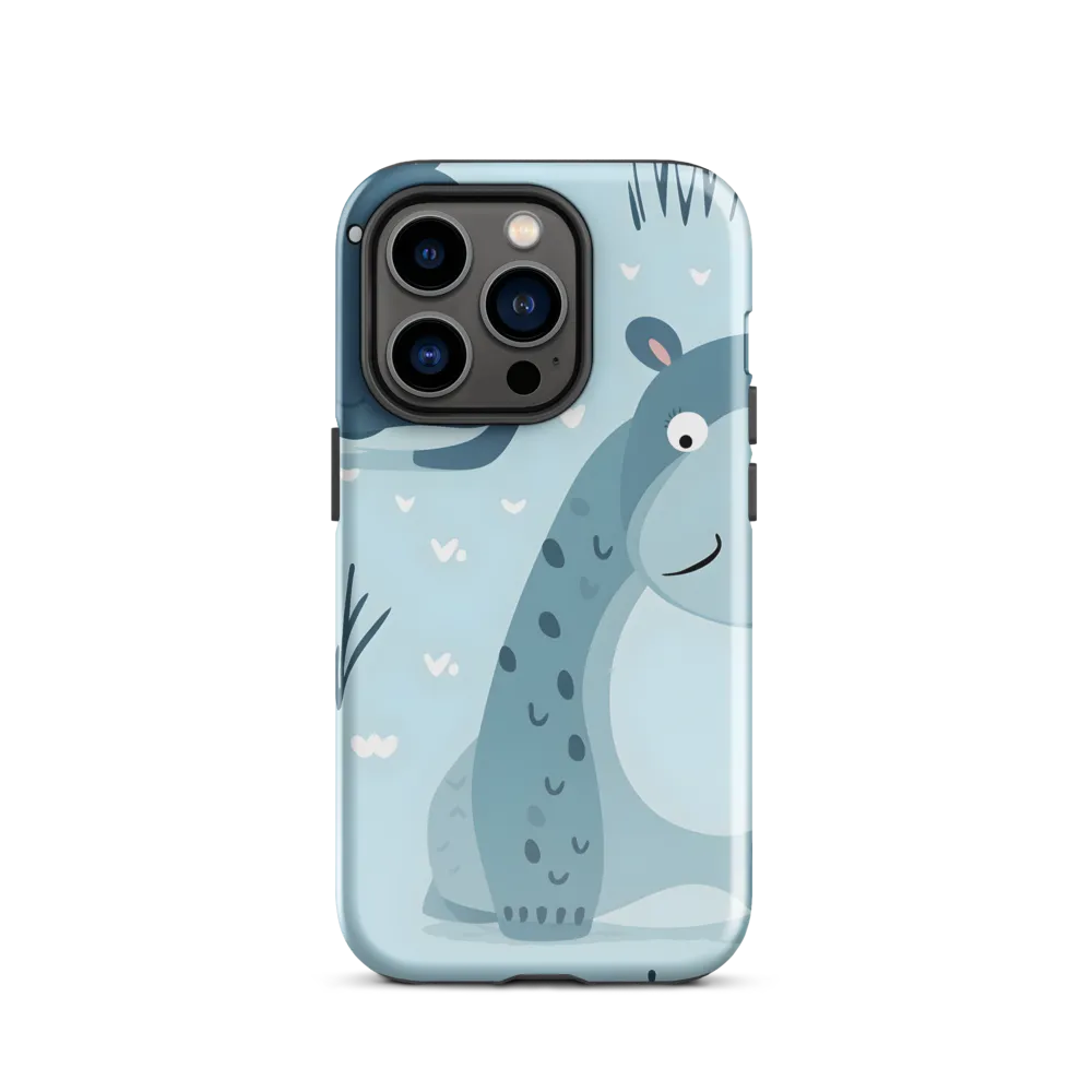 Whimsical Hippo Delight | Phone Case |  14 Pro | Tough Case | Glossy