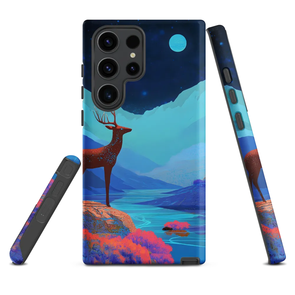 Cosmic Serenity: The Starlit Stag | Phone Case |  S23 Ultra | Tough Case | Matte