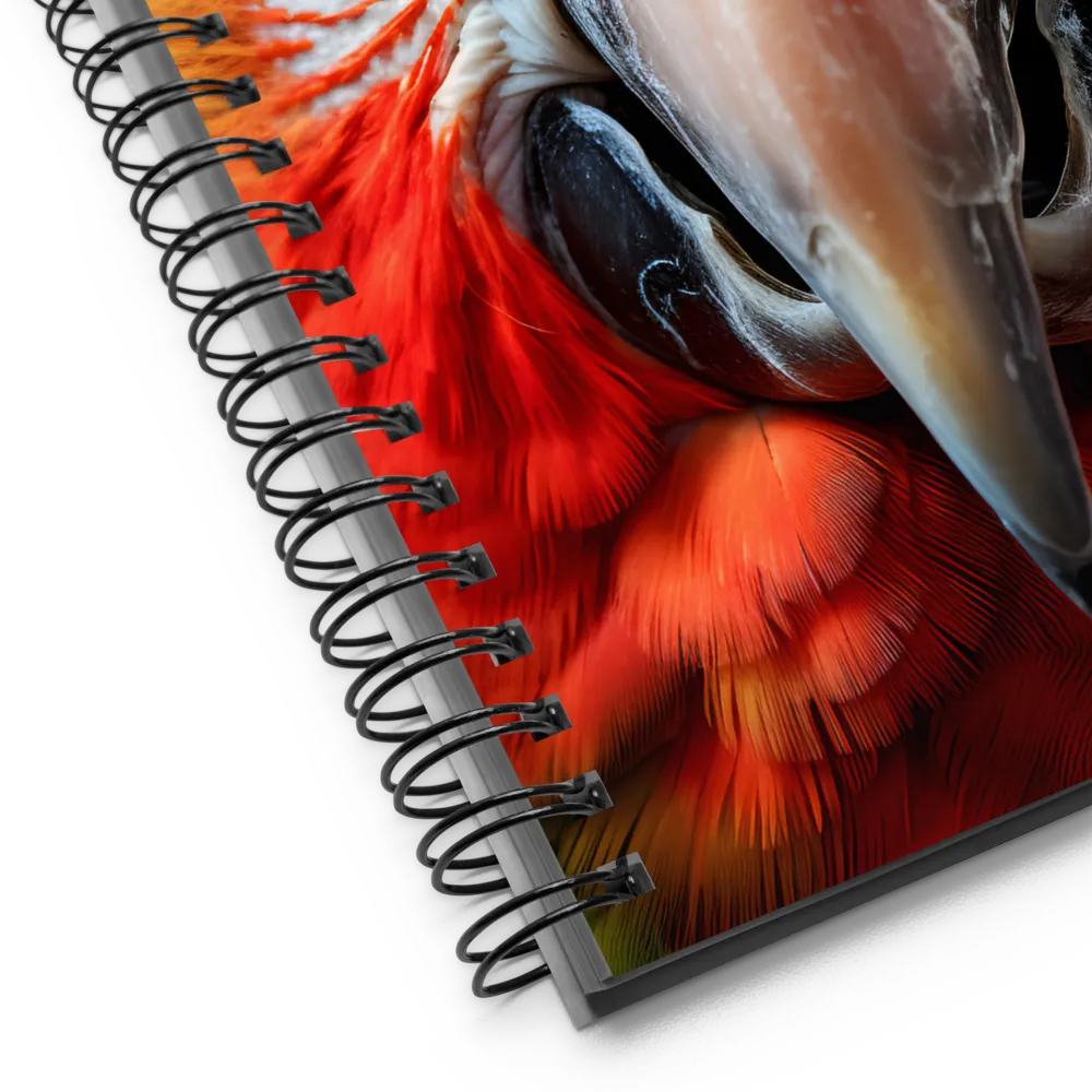 The Fiery Gaze of the Parrot | Spiral Notebook