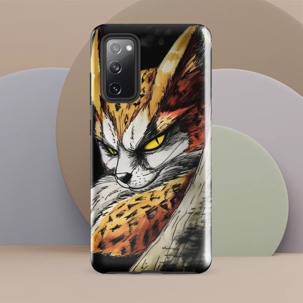 Fierce Gaze of the Wild Cat