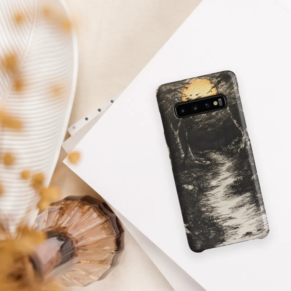 Moonlit Path Through the Enigmatic Forest | Phone Case |  S10 | Snap Case | Matte