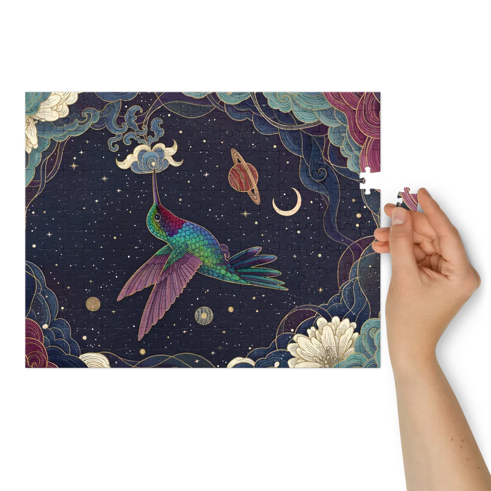 Celestial Hummingbird 
 Jigsaw Puzzle in Tin Box