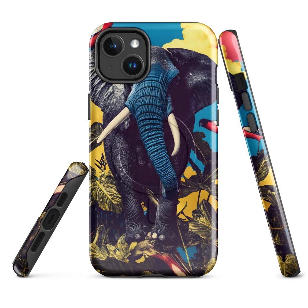 Elephant Dreams in Vibrant Colors | Phone Case |  14 Plus | MagSafe® Tough Case | Glossy