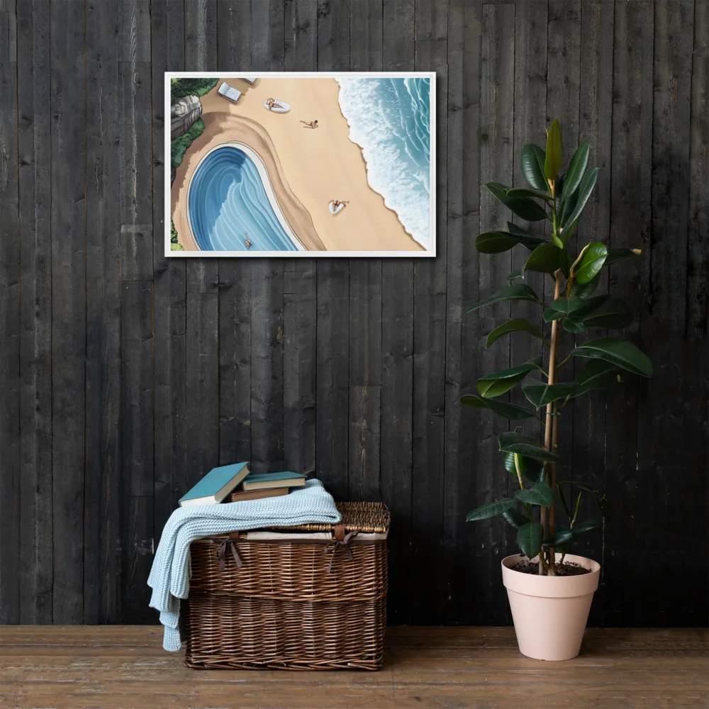Serenity by the Shore | Canvas with White Frame | 20″×30″