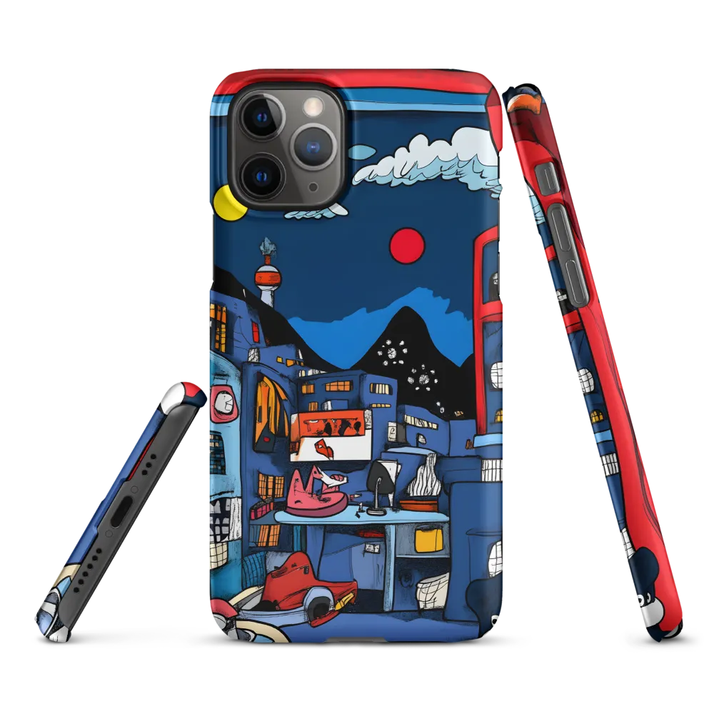Whimsical Cityscape at Night