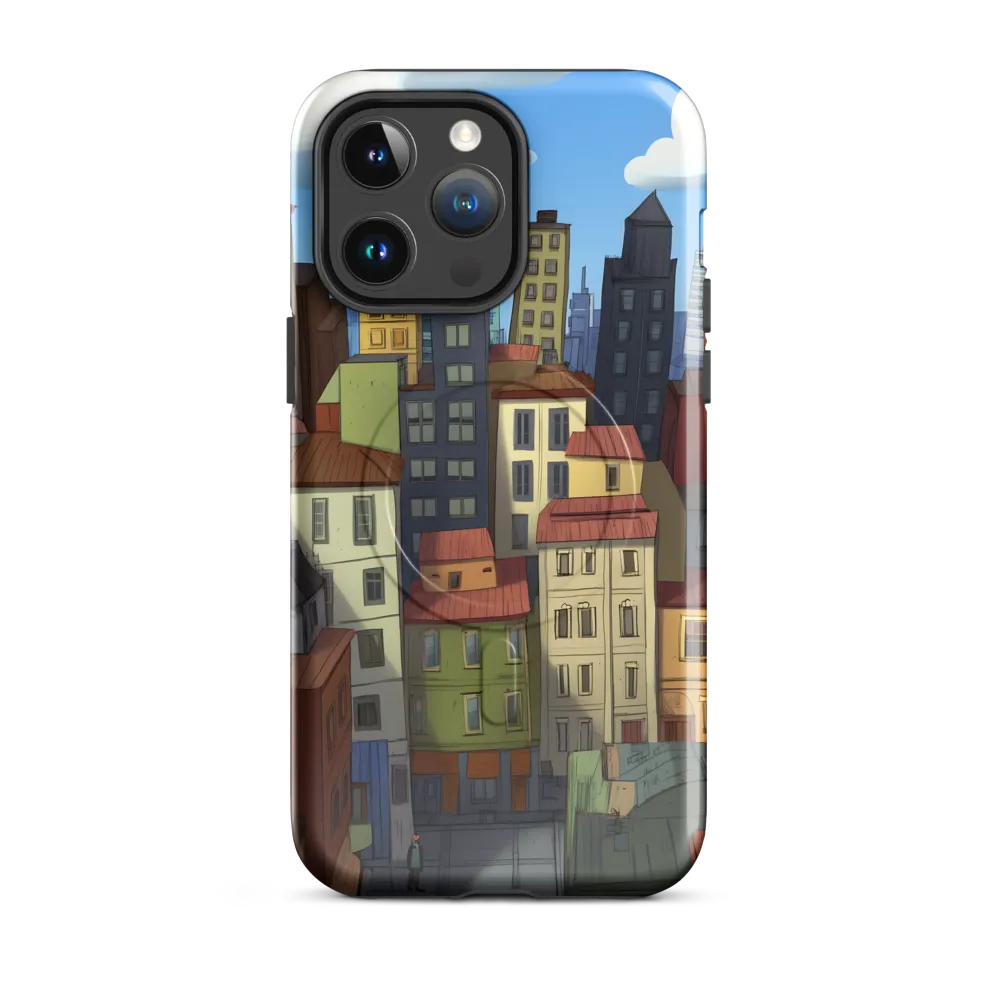 Urban Symphony: A Colorful Cityscape | Phone Case |  14 Pro Max | MagSafe® Tough Case | Glossy